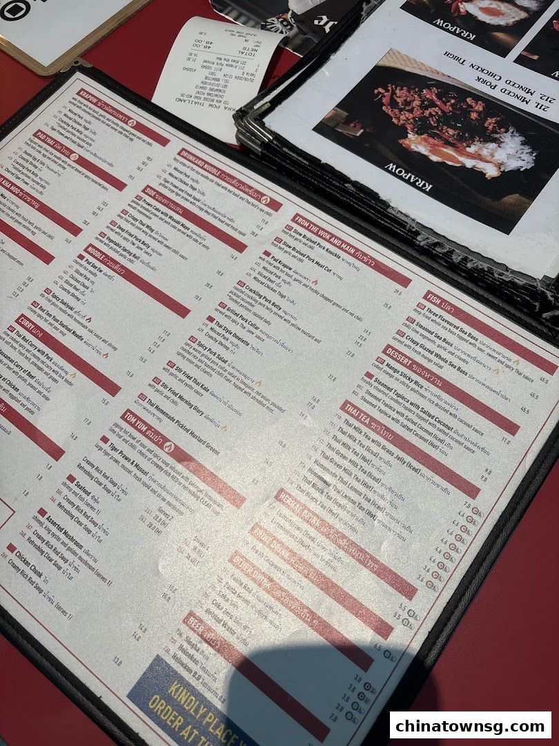 Kra Pow Thai Restaurant Chinatown Point