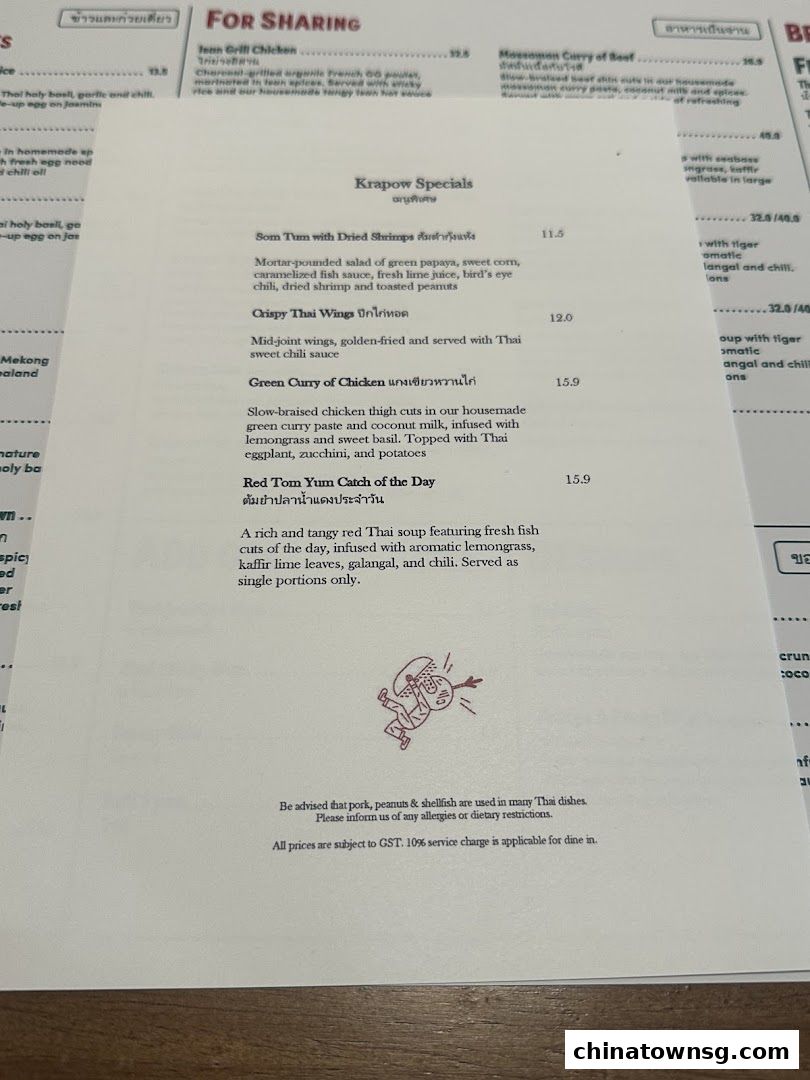Kra Pow Thai Restaurant Chinatown Point