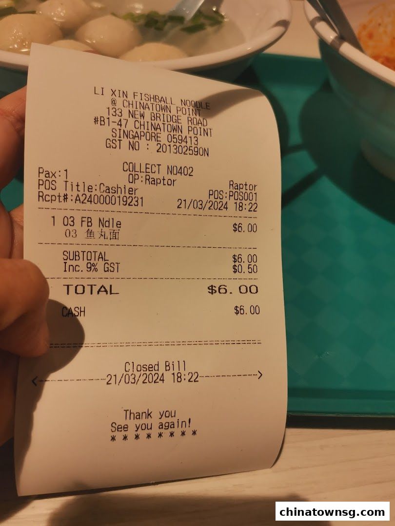 LiXin Teochew Fishball Noodles - Chinatown Point