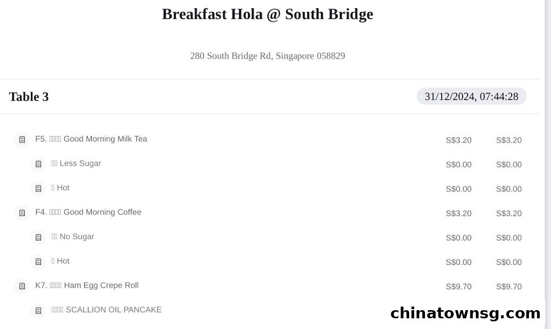 早餐好了 Breakfast HolaChinatown