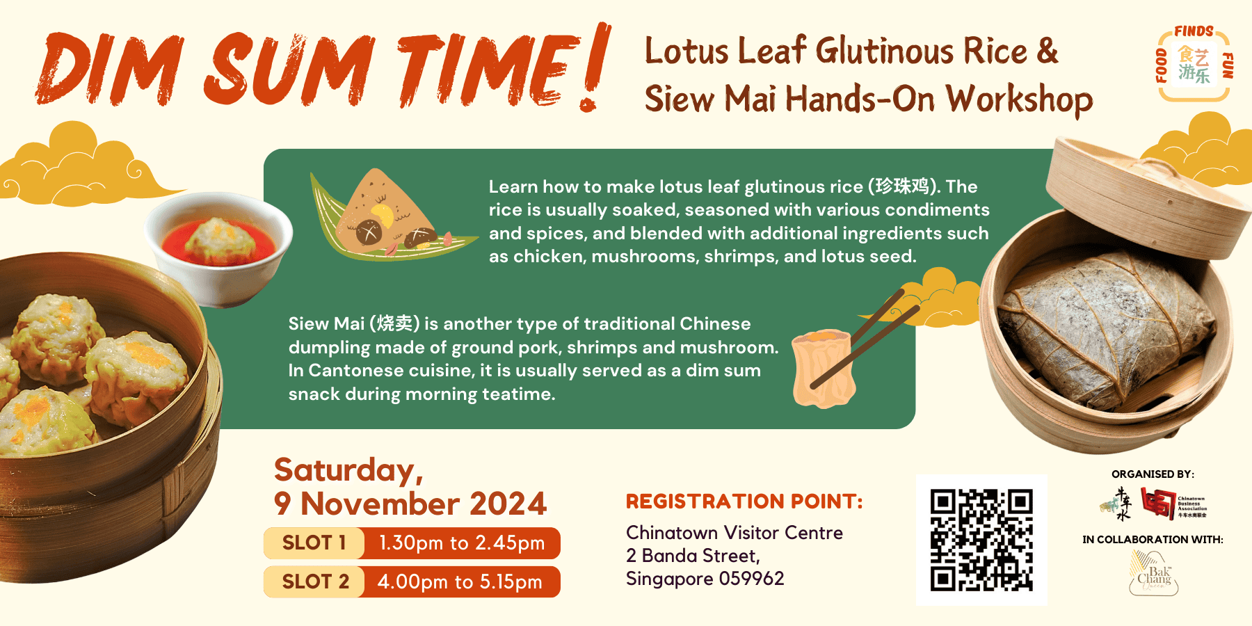 Dim Sum Time! Lotus Leaf Glutinous Rice & Siew Mai Hands-On Workshop