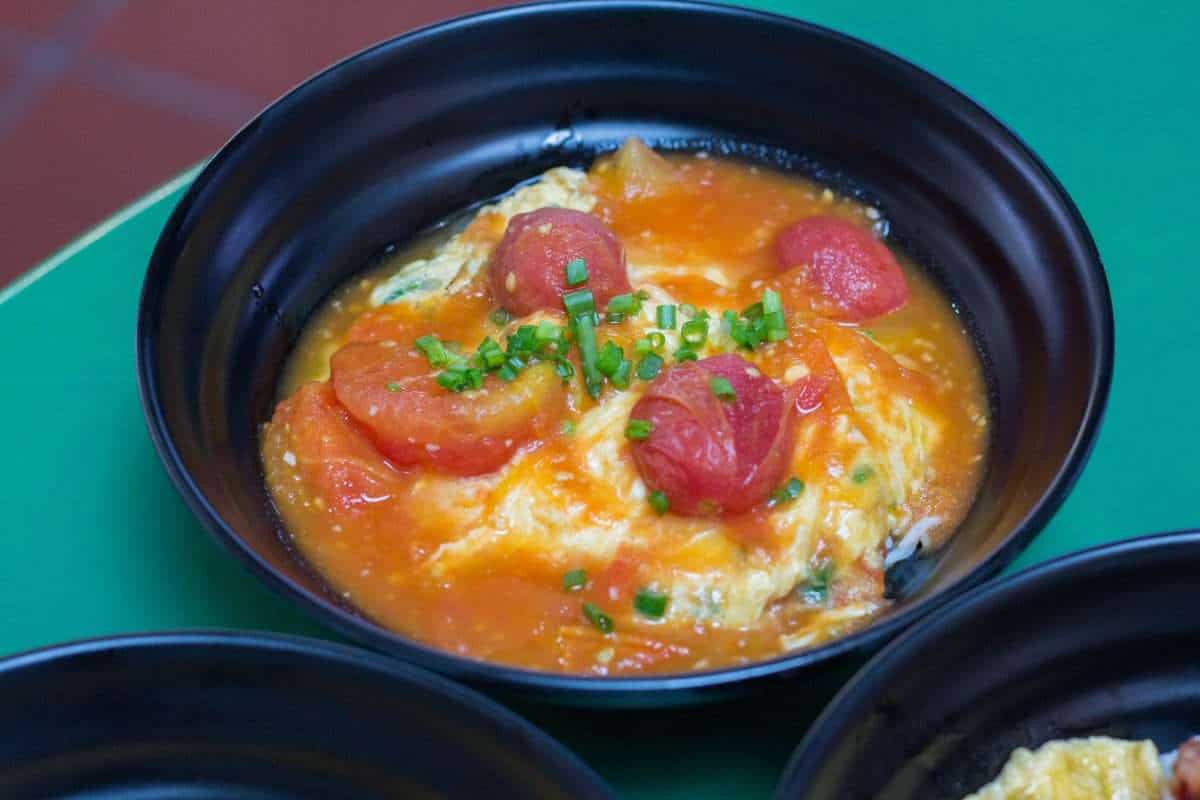 Danlao char siew scrambled egg rice at Maxwell Food Centre
