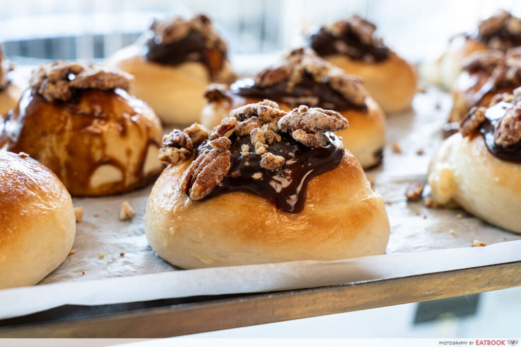 Cinnamon Pecans bagel from Good Luck Bagels at Hong Lim Complex
