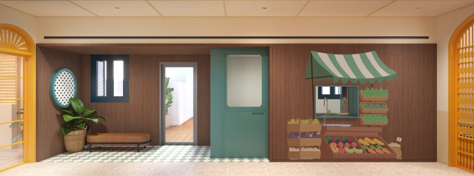 BOND social kitchen interior at lyf Chinatown Singapore