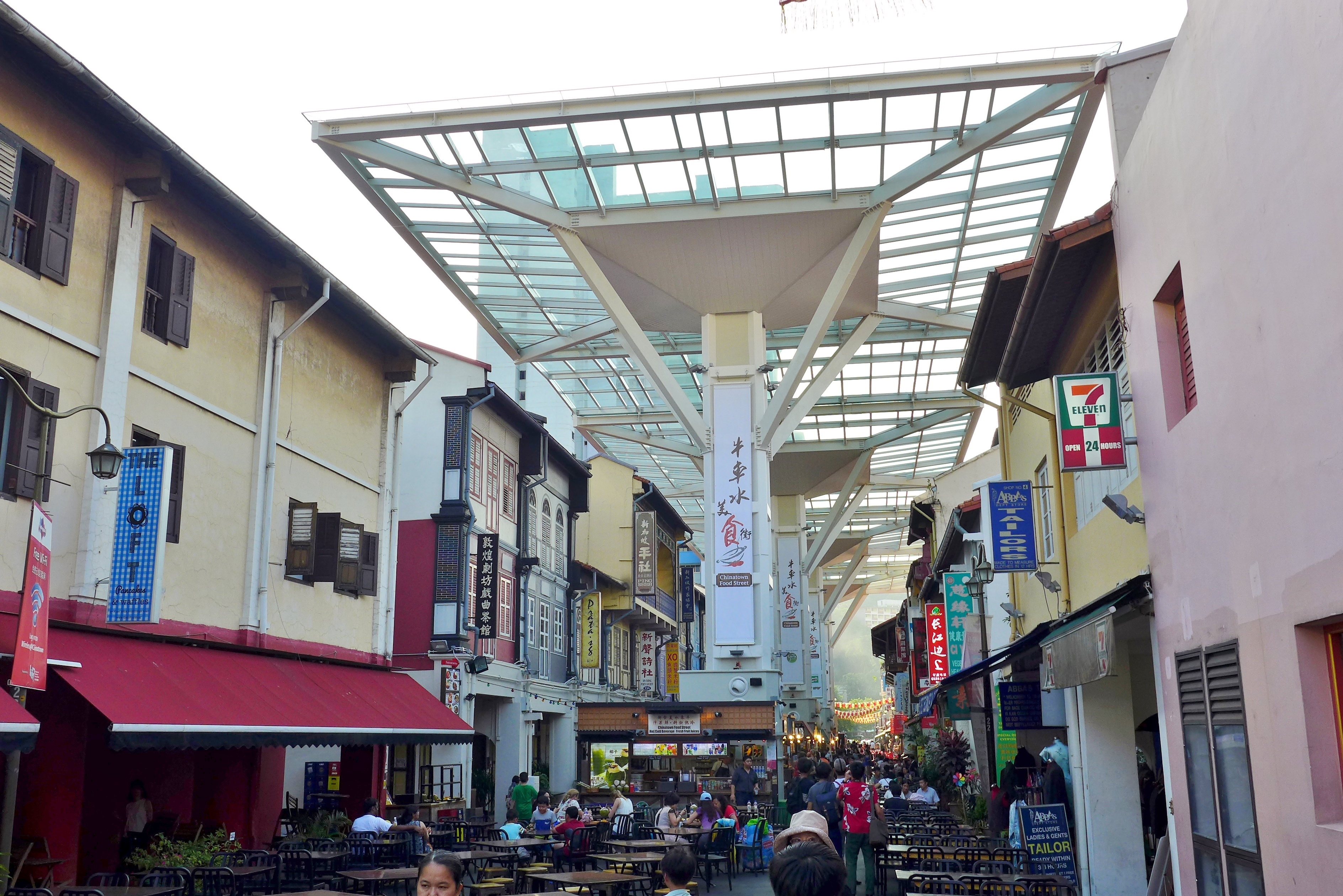 Smith Street Chinatown Singapore shophouses and food street
